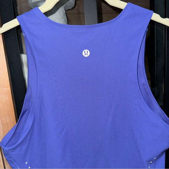 Lululemon SenseKnit Running Tank top Charged Indigo Purple Cropped workout - Picture 9 of 11